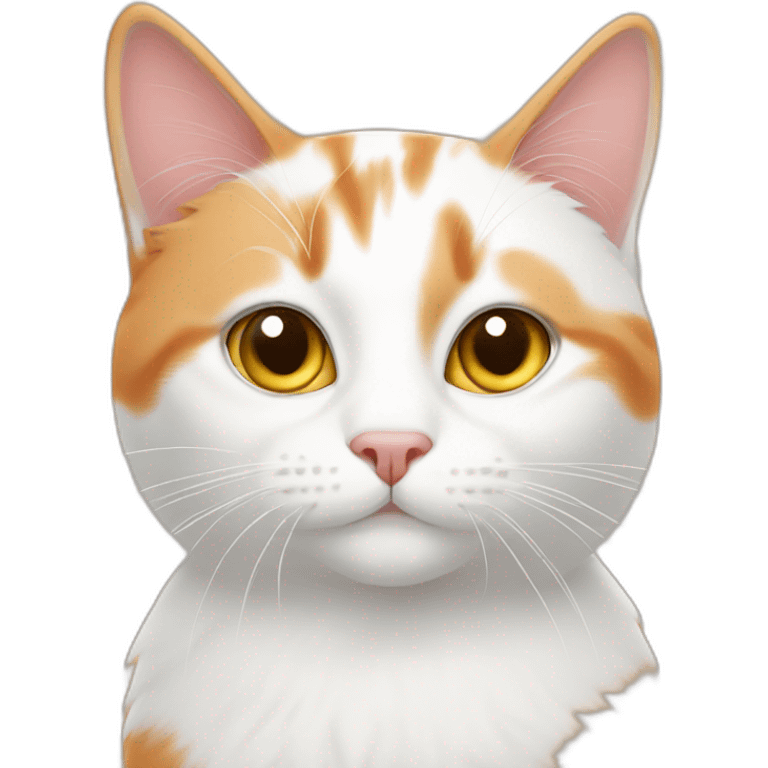 Orange and white cat emoji