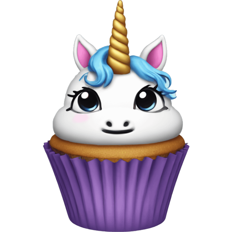 Unicorn cupcake  emoji