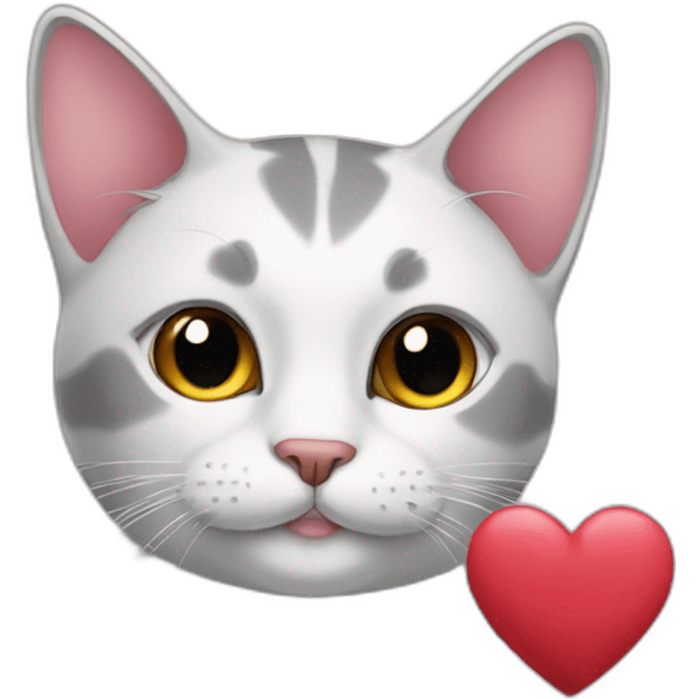 Cat with a heart emoji