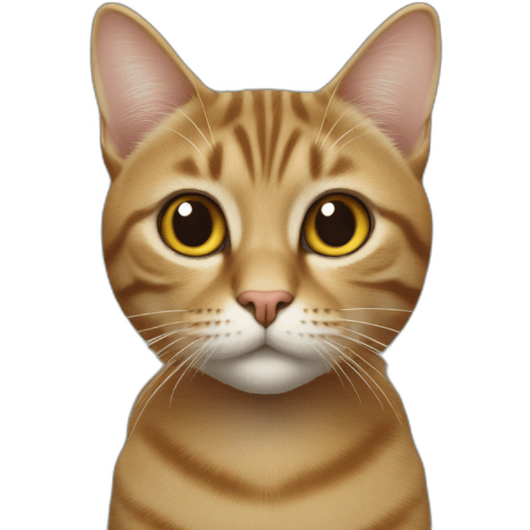 Un chat tabby avec une petite queue emoji