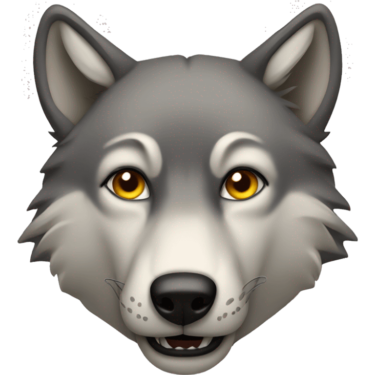 wolf close mouth emoji