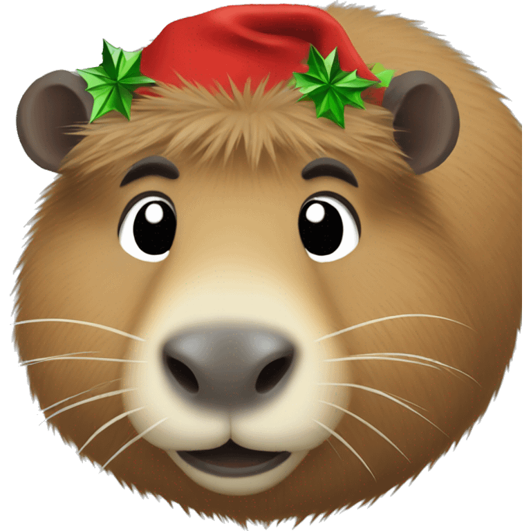 Christmas capybara  emoji