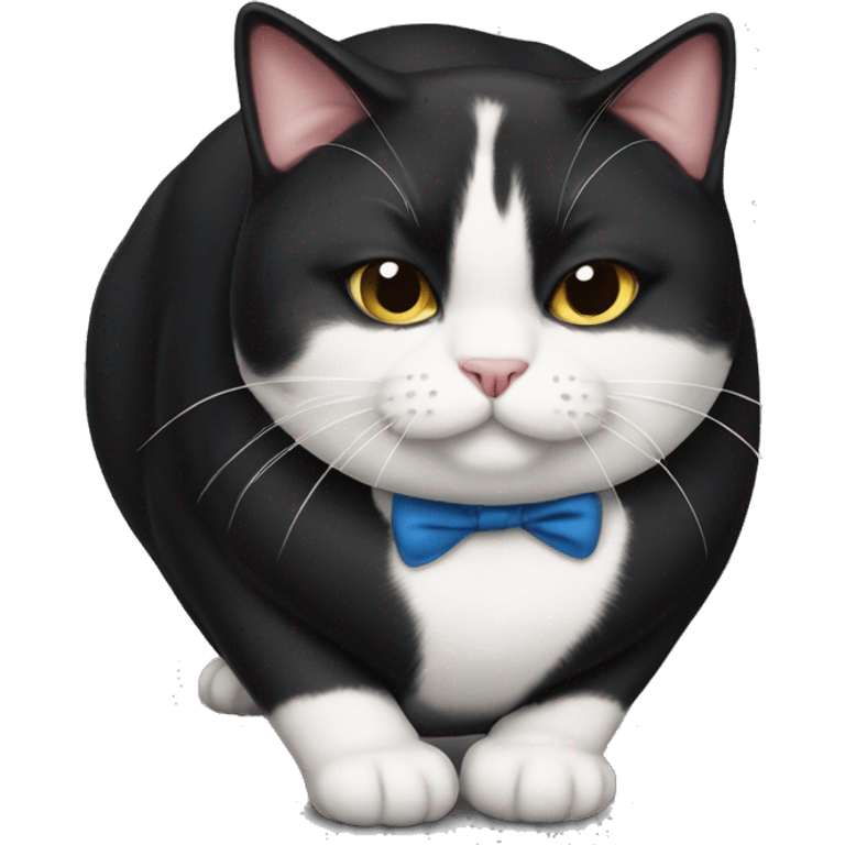 Very fat fucking tuxedo cat emoji