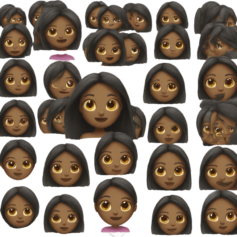 Black girl with straight hair emoji