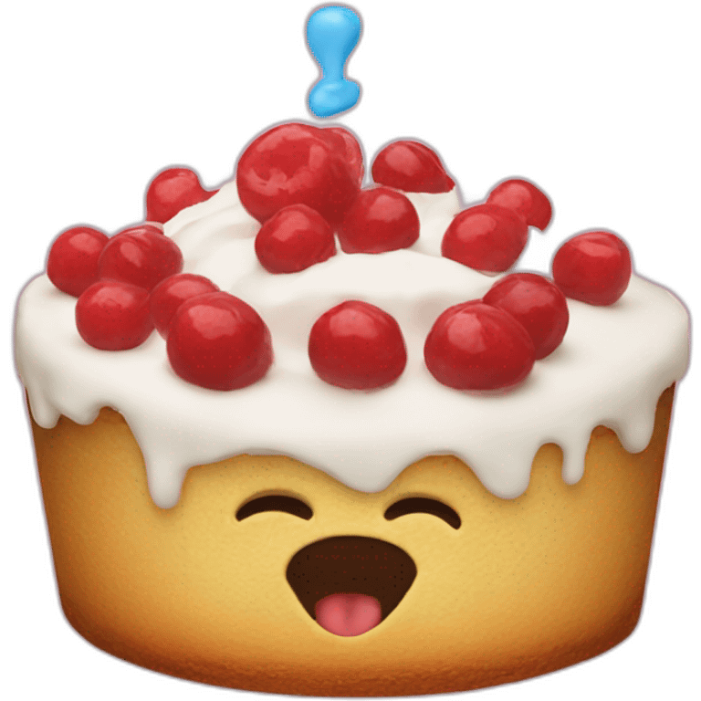 Swearing cake emoji