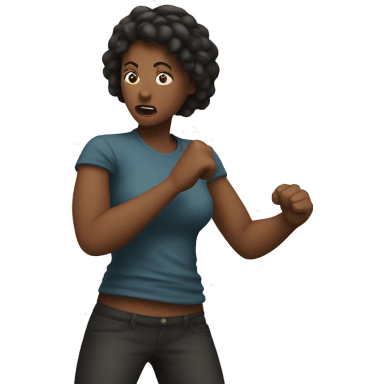 a woman fighting with another woman emoji