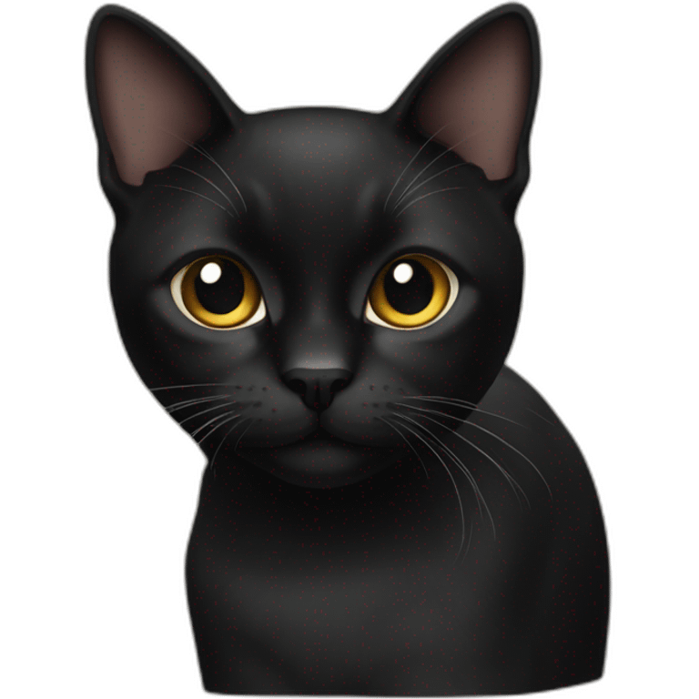 Black short legged cat emoji