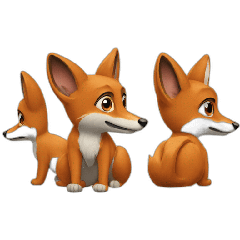 Renard à trois queues emoji