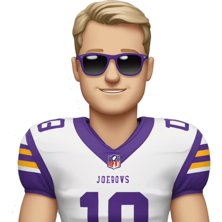 Joe burrow in sunglasses with jersey on emoji