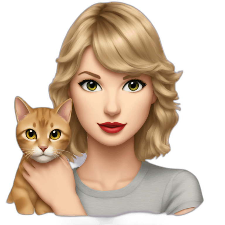 taylor swift with a cat emoji