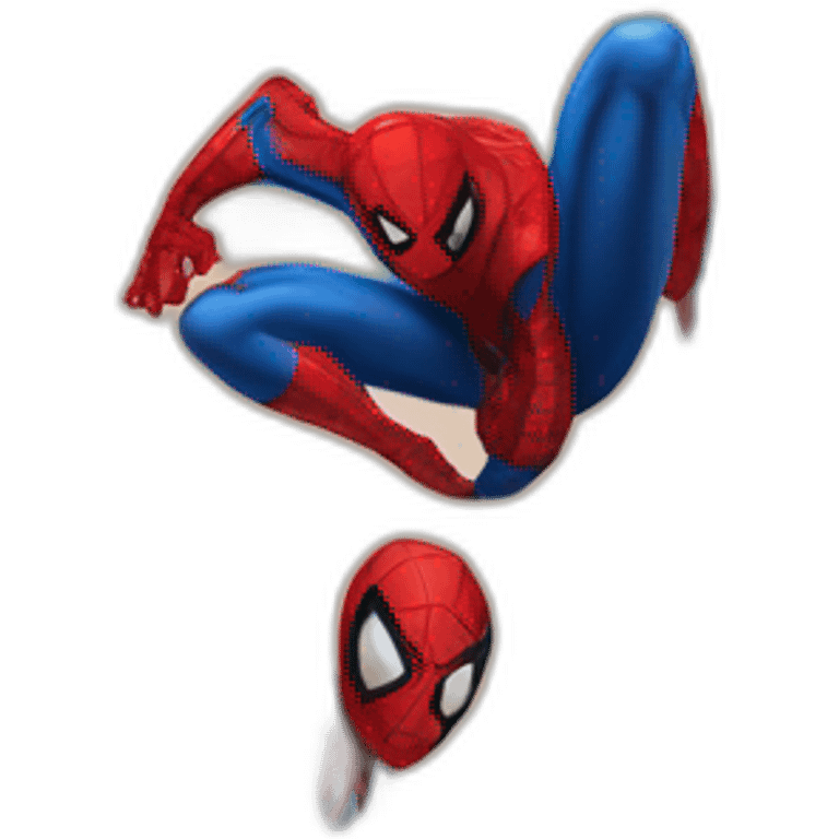 Spiderman on a building emoji