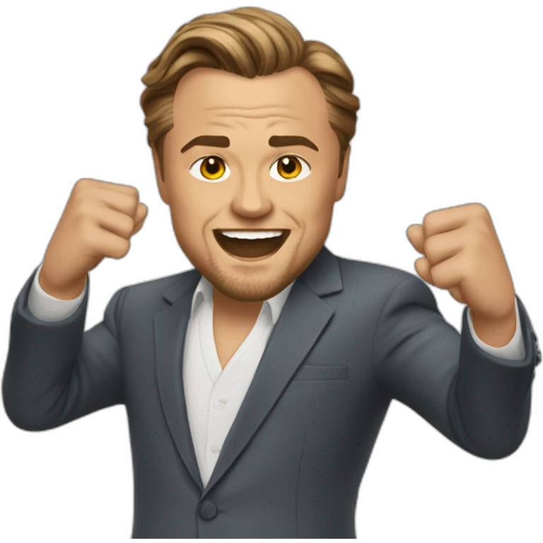 dicaprio cheers emoji