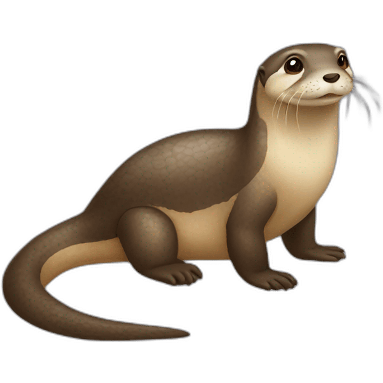 Loutre sur tortues emoji