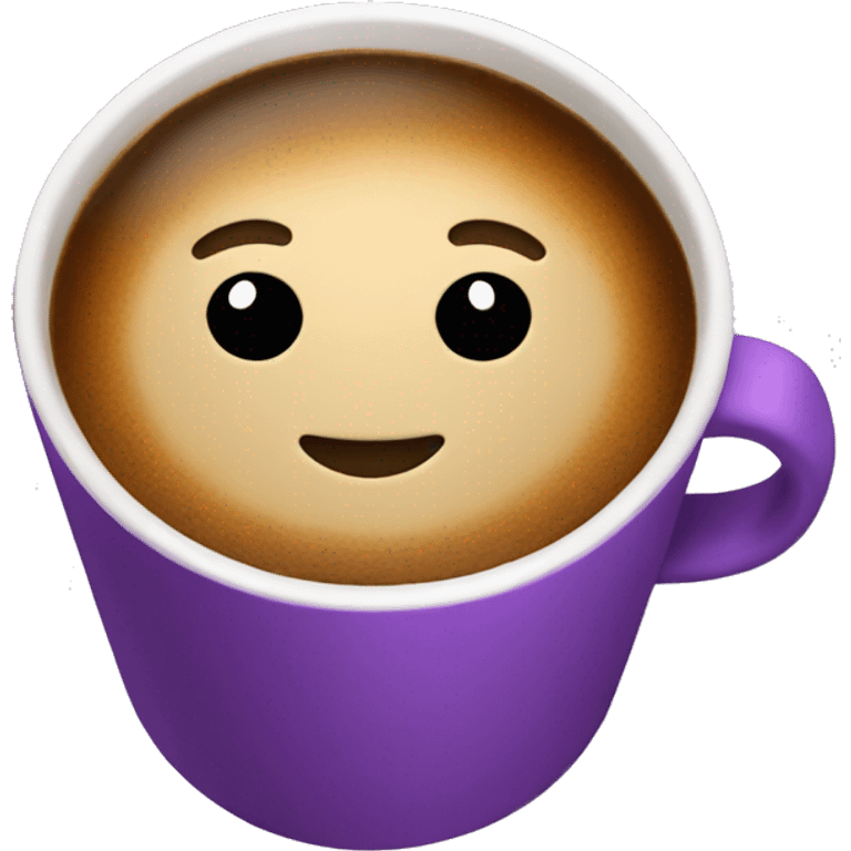 coffee in a purple cup emoji