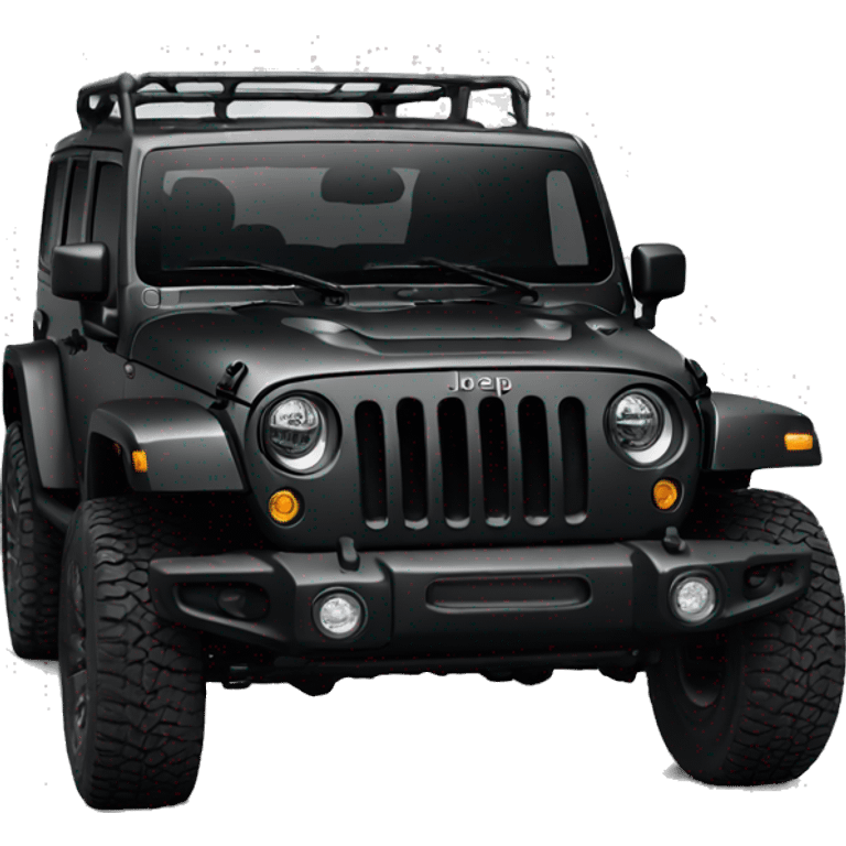 a jeep rubicon black color emoji