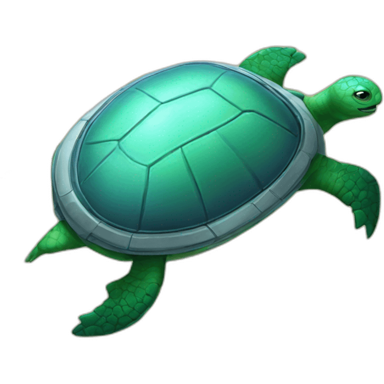 Alien spaceship turtle emoji