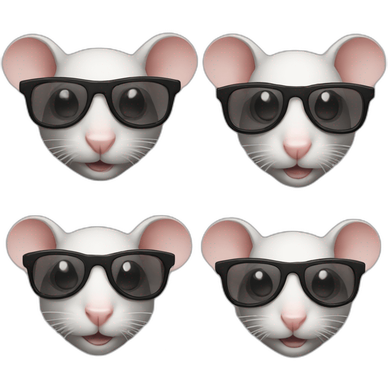 Rat avec des lunettes de soleil emoji