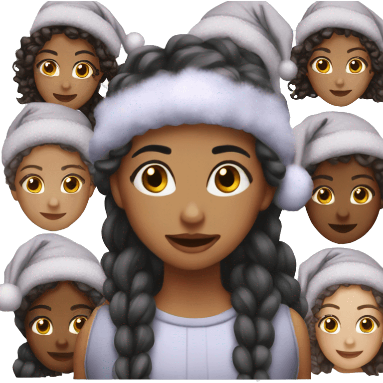 Aesthetic girl Christmas emoji