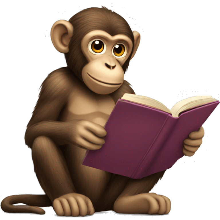 monkey reading book emoji