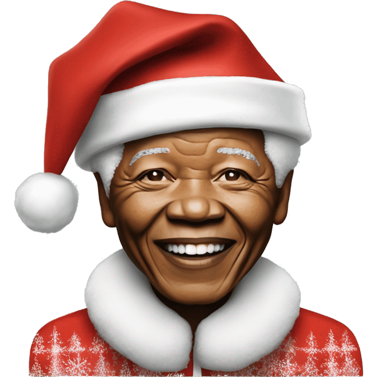 nelson mandela as santa claus emoji