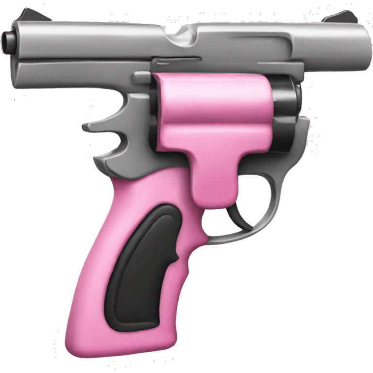 Pink pistol with bow emoji