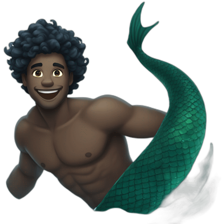 Black Merman emoji