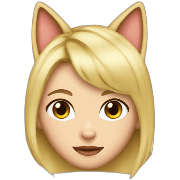 sexy blonde cat ears emoji