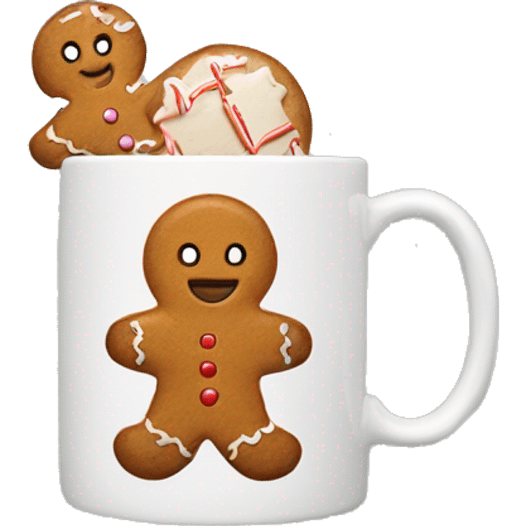 mug with gingerbreads  emoji