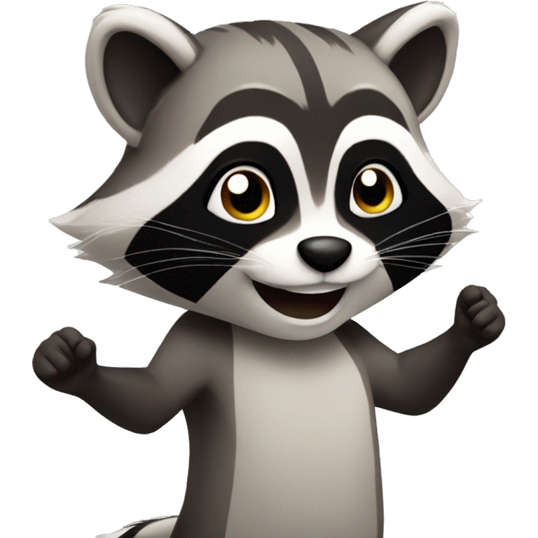 racoon clapping emoji