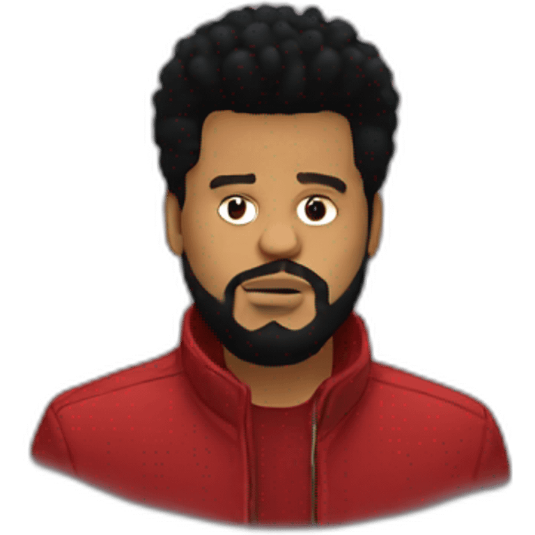 Weeknd in red emoji