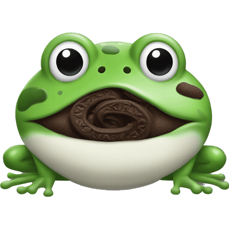 frog oreo yum emoji