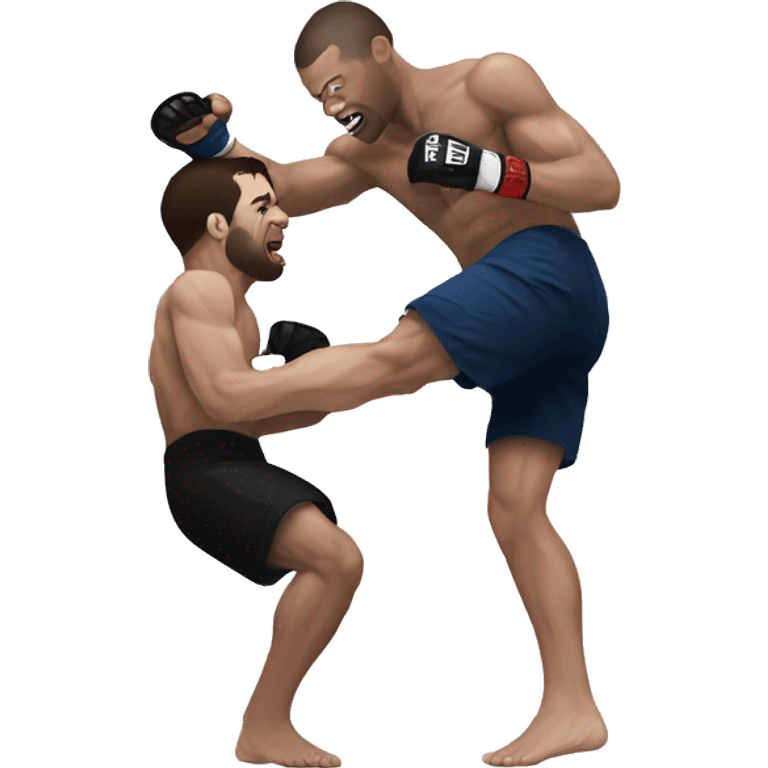 mma fighter kicks man white skin emoji