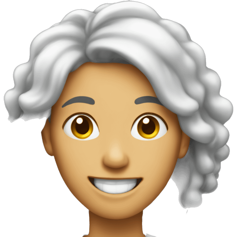 Crazy woman smiling  emoji