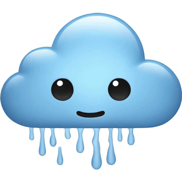 a cloud with a lot of rain emoji