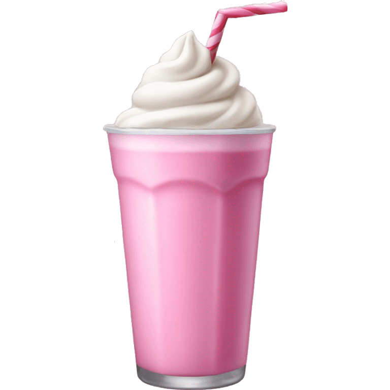 Pink milkshake emoji