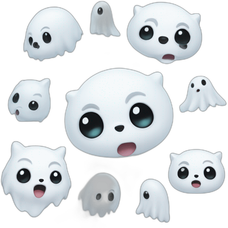 cute ghost animals emoji