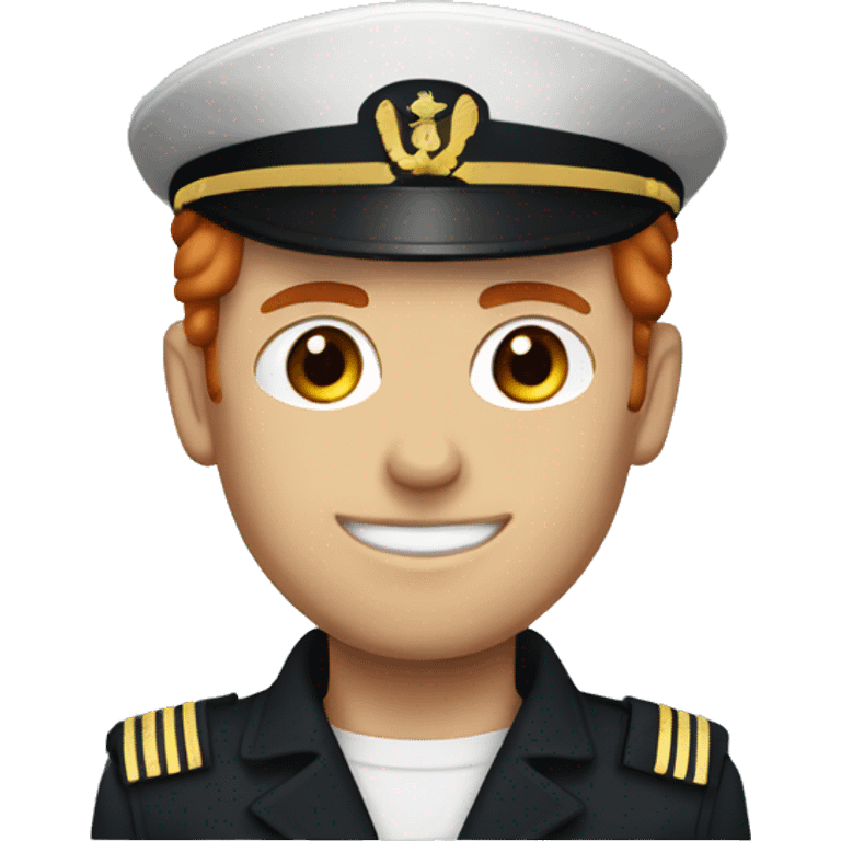 Far red haired navy soldier  emoji