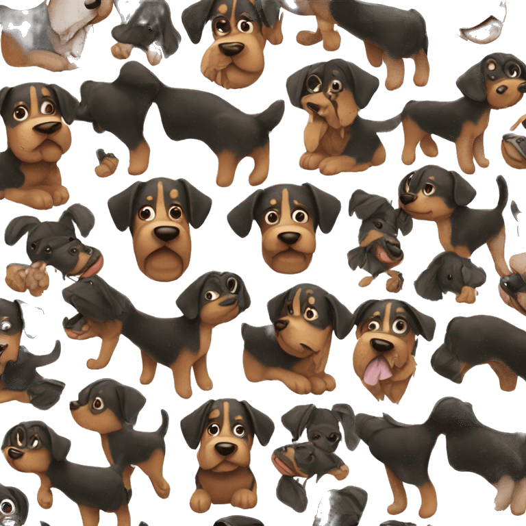 Black and brown dog emoji