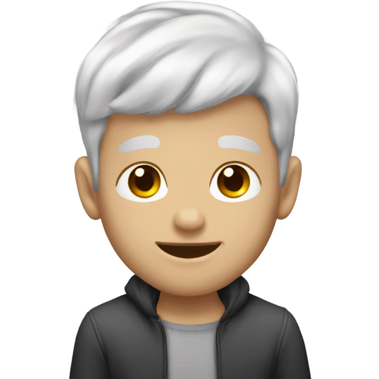 Gay kiss mature white with grey hair young white with black hair  emoji