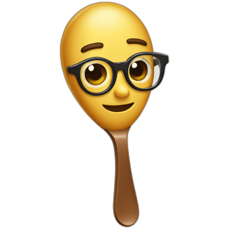 spoon wearing glasses emoji