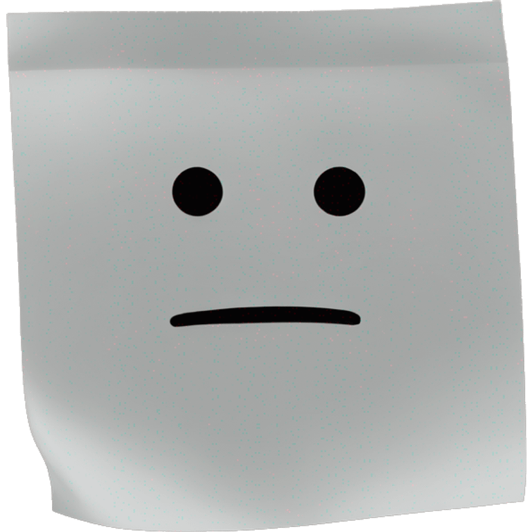 A Post-it (simple without a face on it) emoji