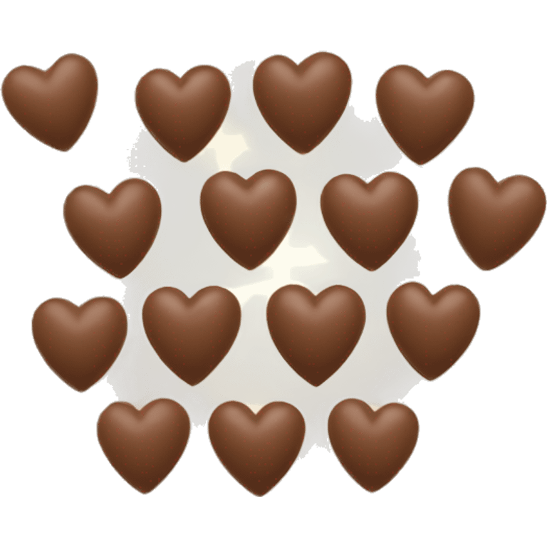 Mocha color heart emoji