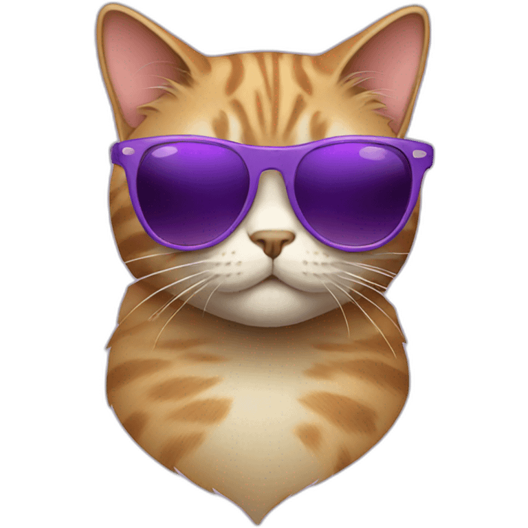 Cat with purple sunglasses emoji