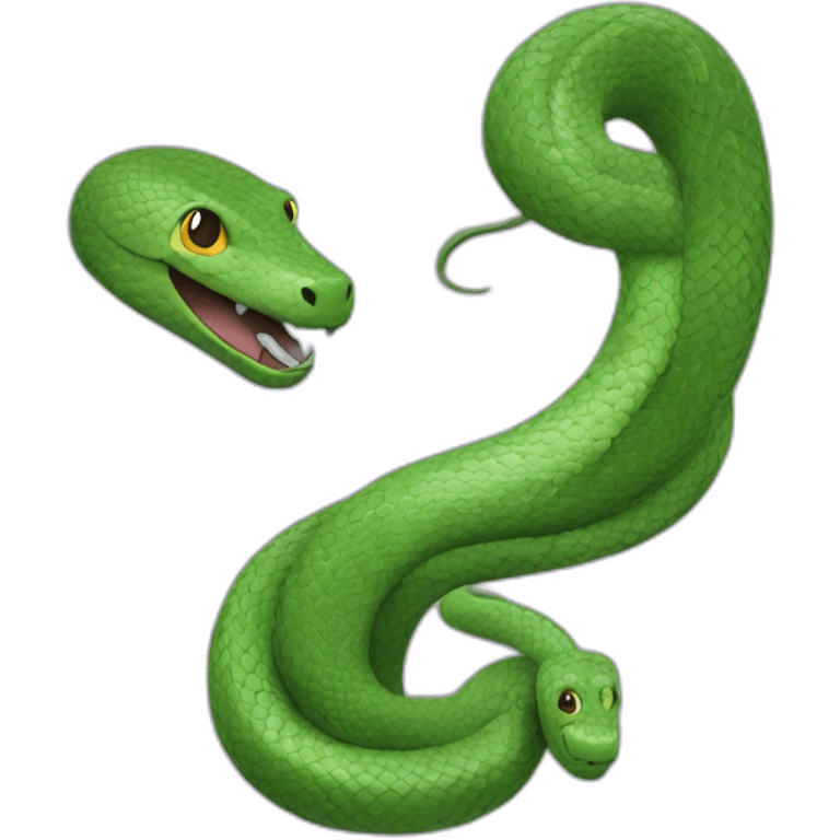 Serpent dressé sur soi même emoji