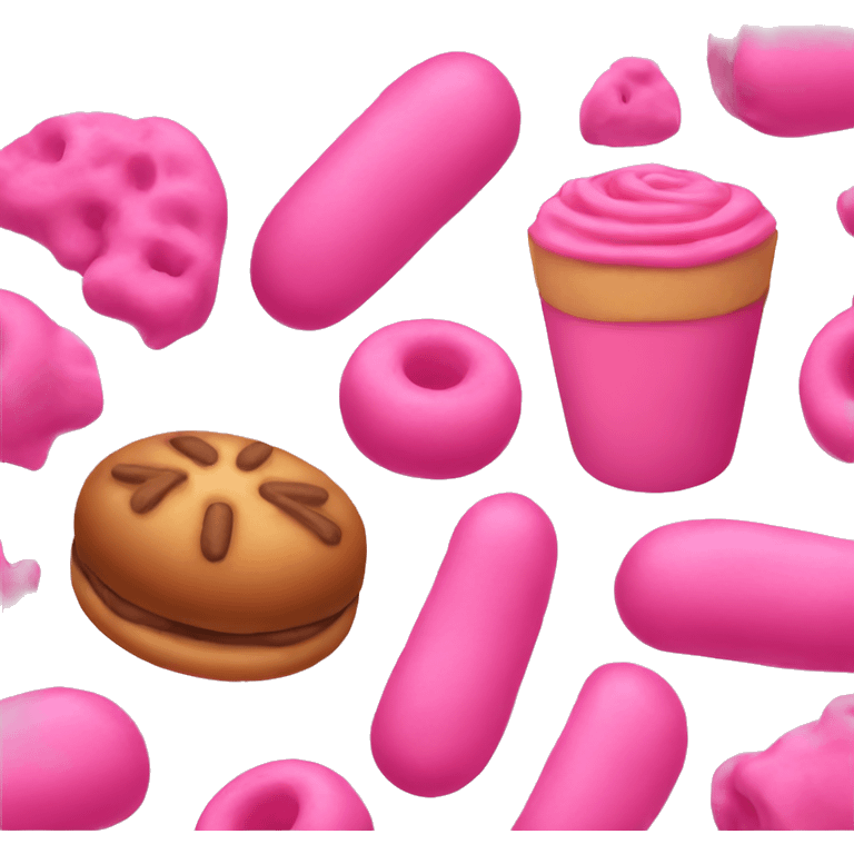 Pink food items emoji