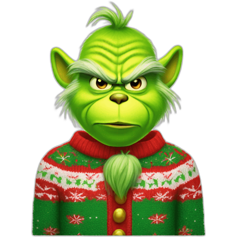 grinch in an ugly sweater emoji