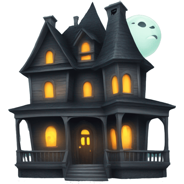 Scary haunted house emoji