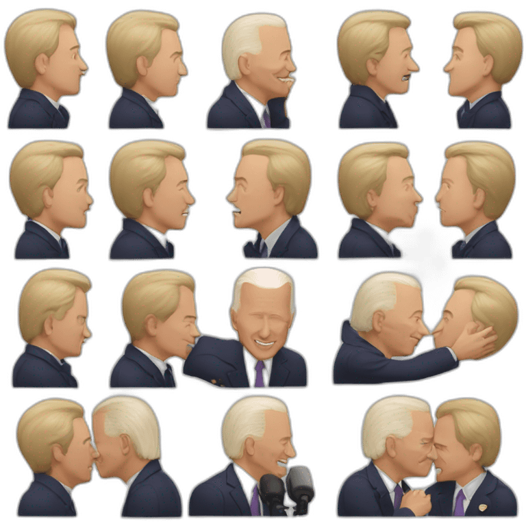 Vladimir Zelenskiy kiss Joe Biden emoji