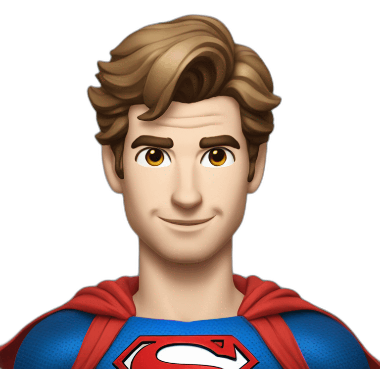 andrew garfield with superman custome emoji