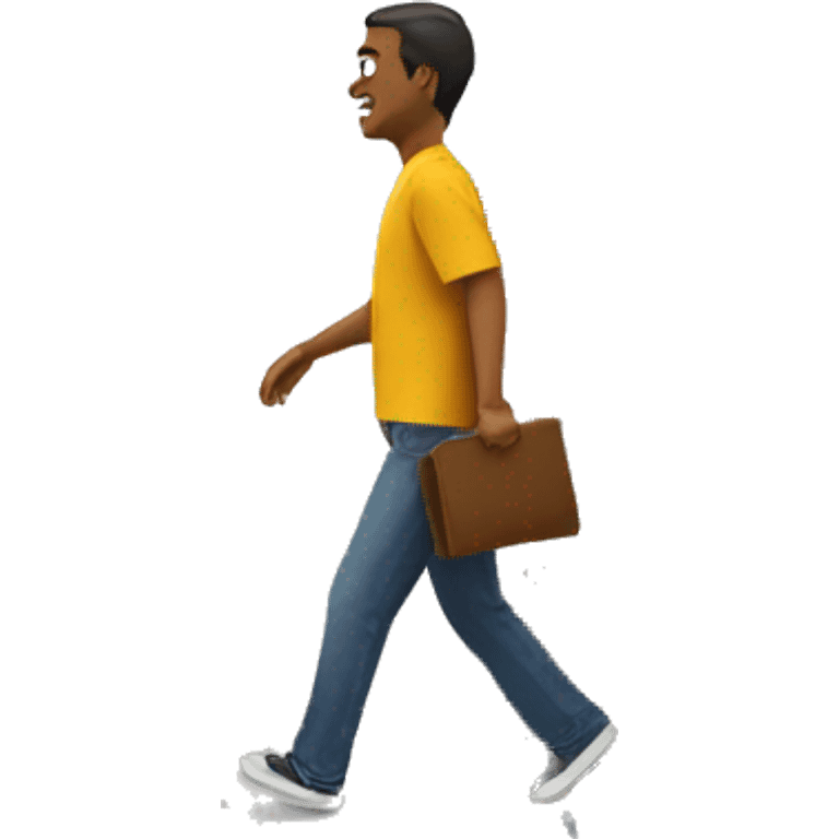 person walking out a open door emoji